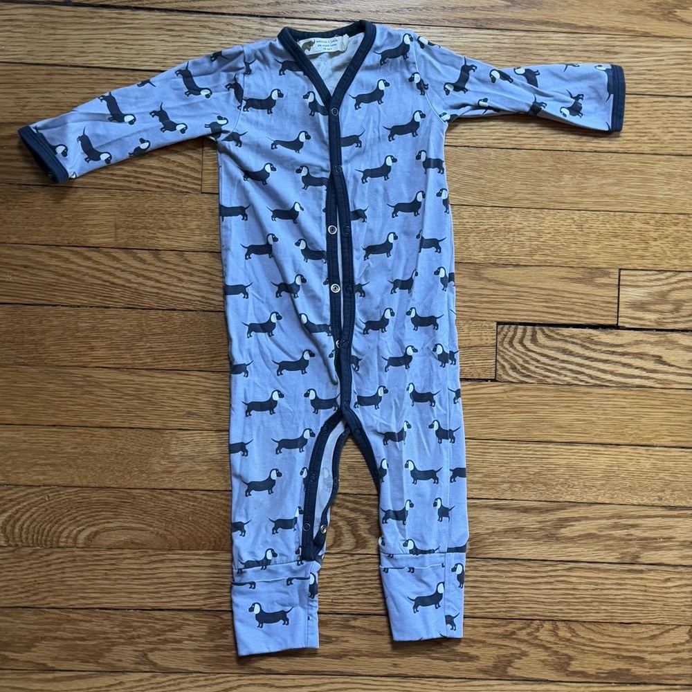 Monica + Andy “dog” One Piece - Size 6-9 Months
